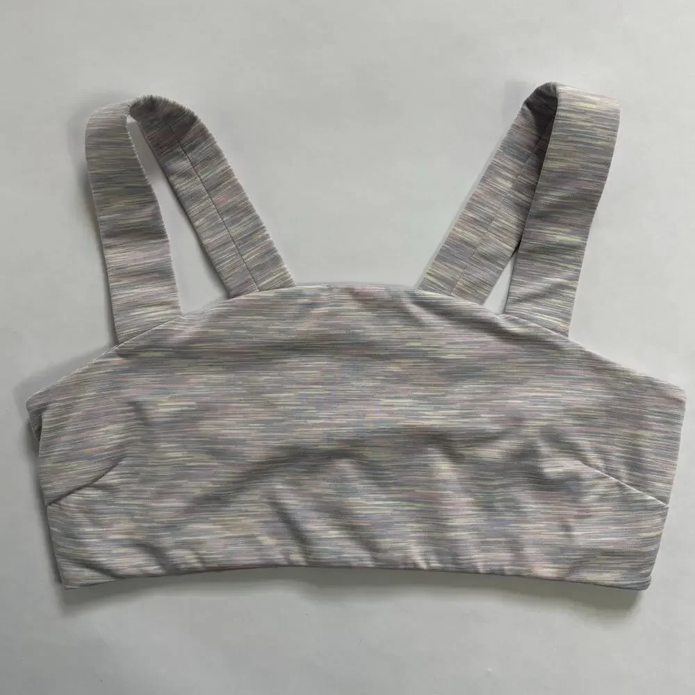 Outdoor Voices Free Form Sports Bra Womens Large Bandeau Super Bloom Lavender